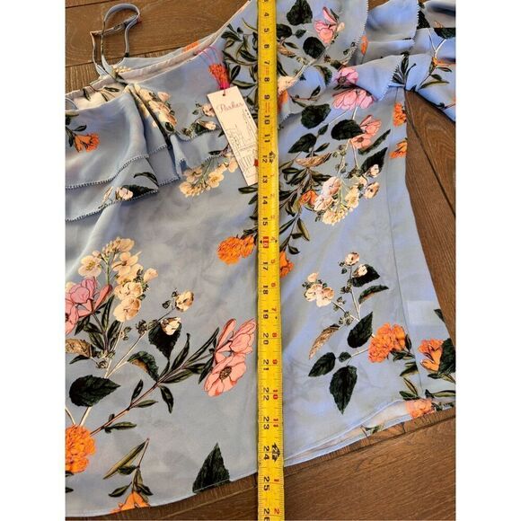Parker NWT Womens Floral One Shoulder Blouse Size - Picture 8 of 9